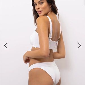 Revolve Revel Rey White Iridescent Bikini (worn once)